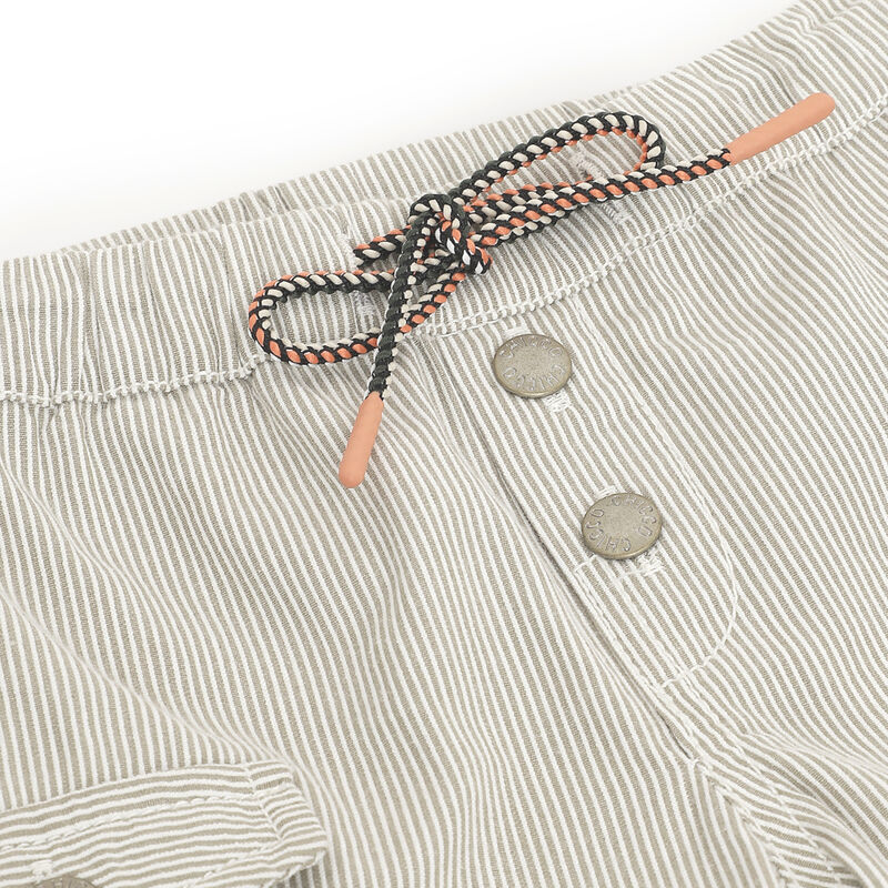 Boys Medium Natural Striped Shorts image number 2